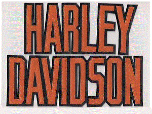 Harley Davidson synthetic leather 2 piece back patch set